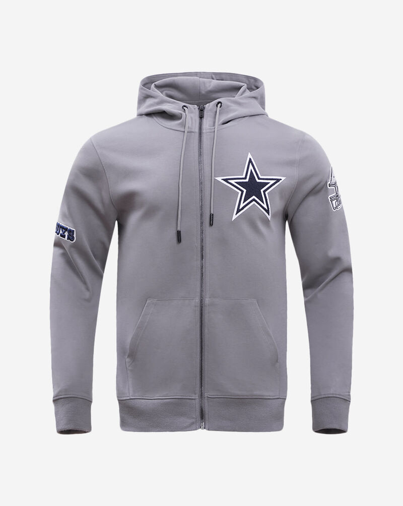 PRO STANDARD Dallas Cowboys Classic Chenille Double Knit Full-Zip Hoodie FDC5410296-GRY Grey 1