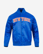 PRO STANDARD New York Knicks Big Logo Satin Jacket BNK654372-RYB Blue 1
