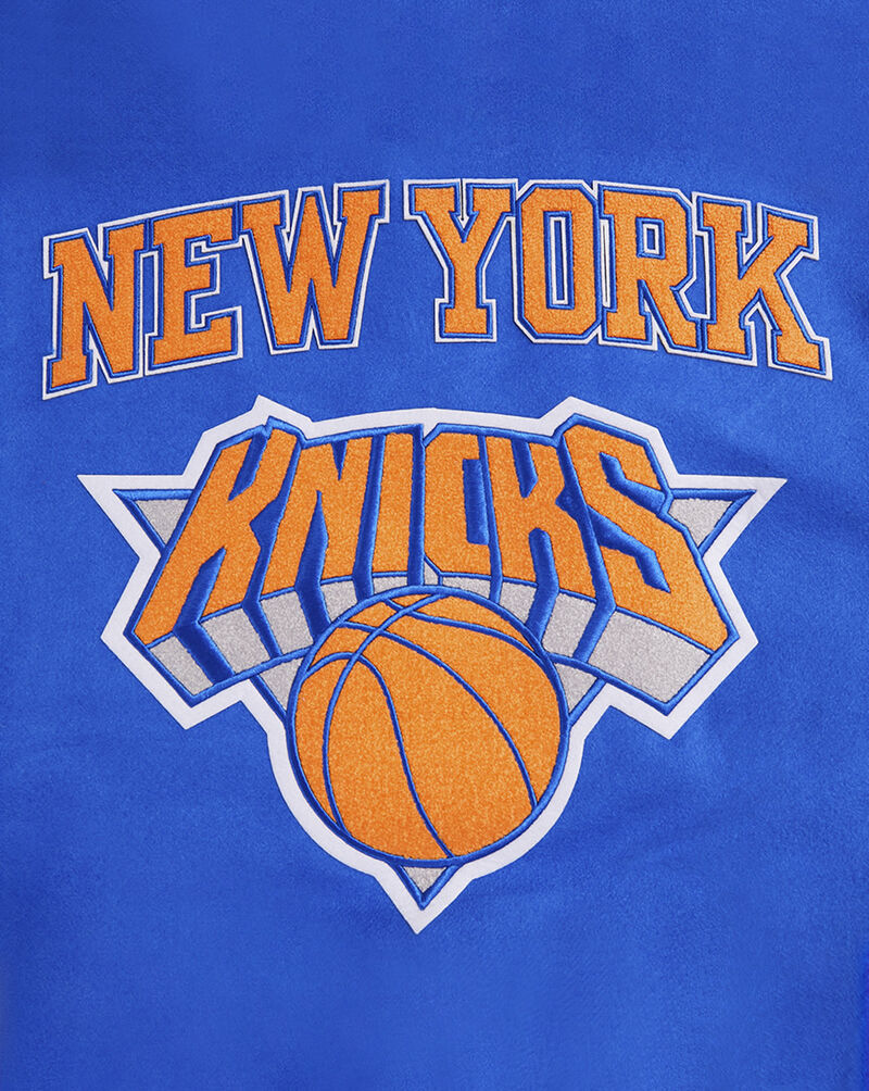 PRO STANDARD New York Knicks Retro Classic Rib Wool Varsity Jacket BNK656096-RYO Blue 4