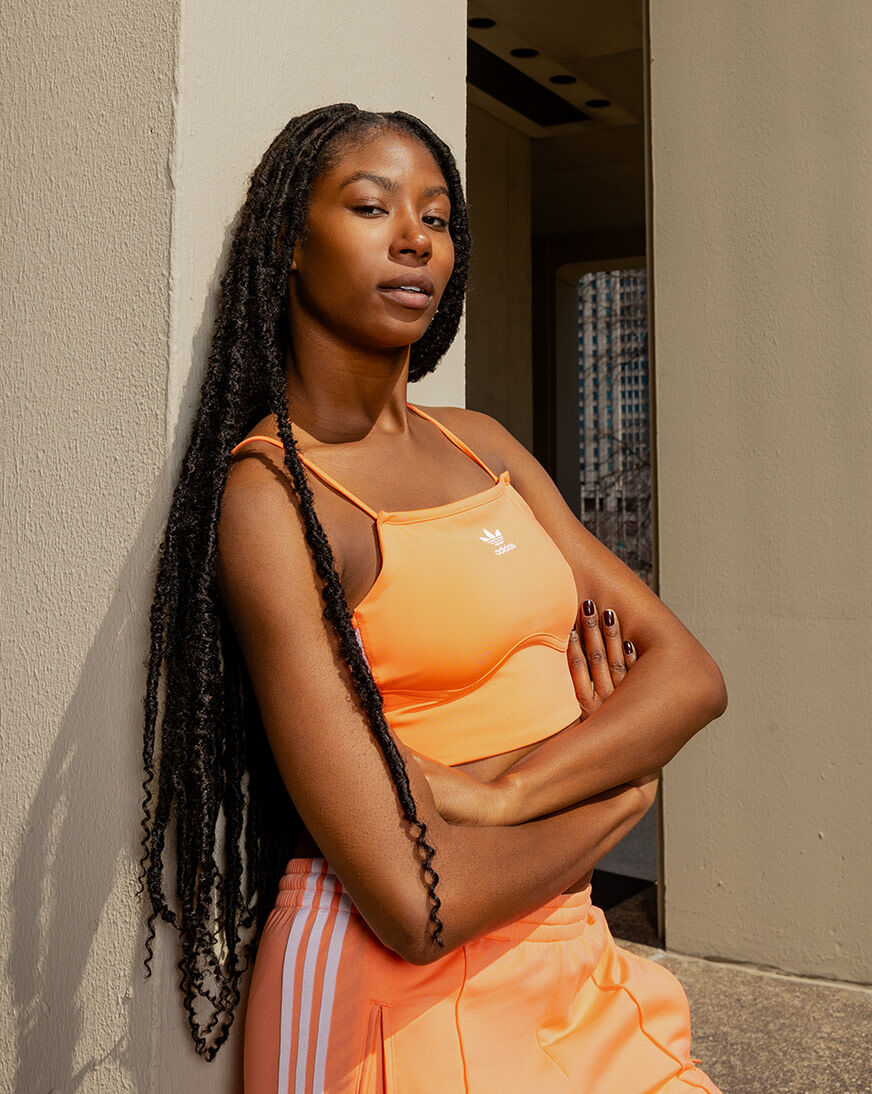 Shop adidas 3-Stripes Bra Top JD5007 orange | SNIPES USA