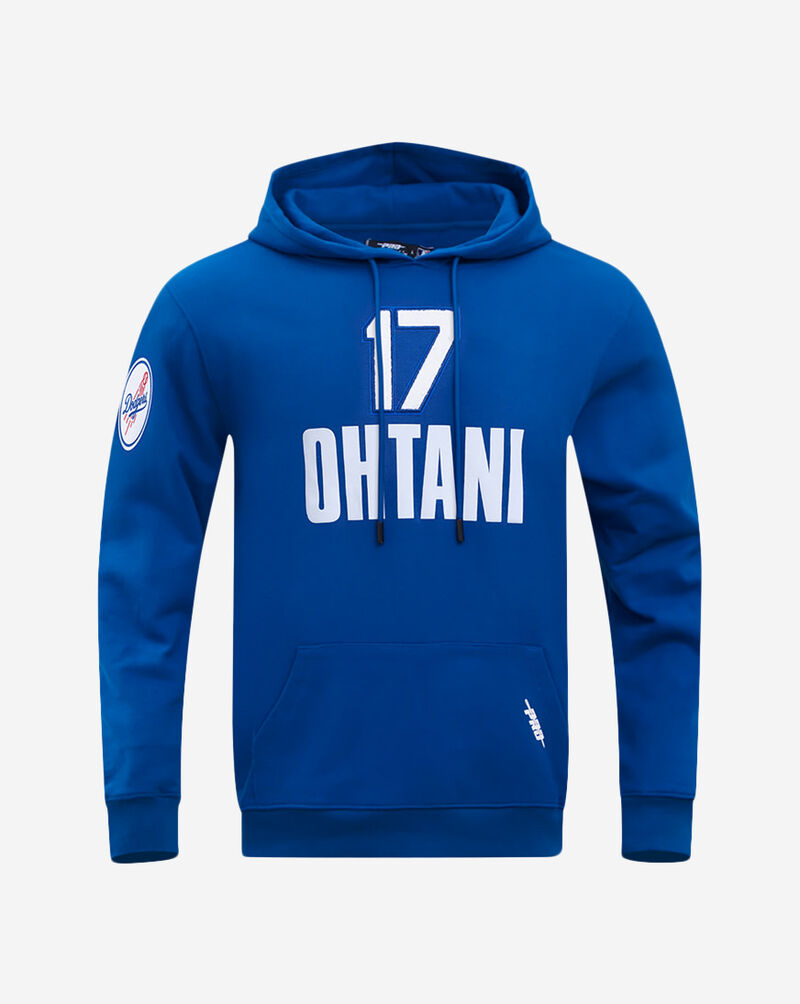 PRO STANDARD Los Angeles Dodgers Shohei Ohtani #17 Classic Player Name And Number Double Knit Pullover Hoodie LLD5315417-DBL Blue 1