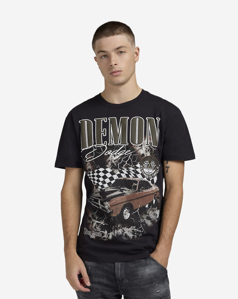 Graphic Tees Demon Dodge Tee RE5-185-020 Grey 1