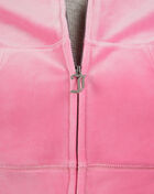 Velour Cropped Bomber Jacket