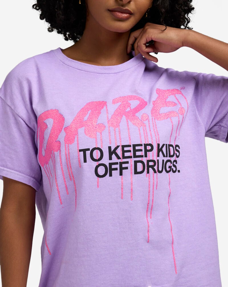 Graphic Tees Dare Spray Drip Glitter Tee DAE1960XX Purple 3