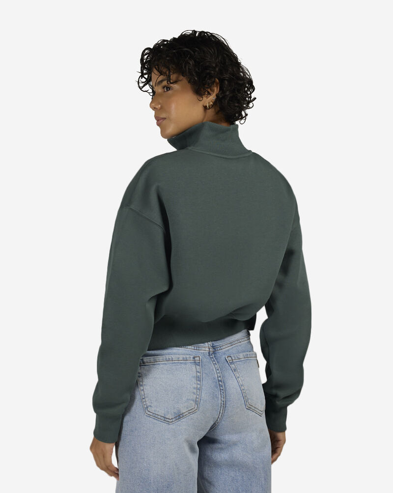 Nike NSW Phoenix Fleece 1/4-Zip Cropped Sweatshirt DQ5767-338 Green 2