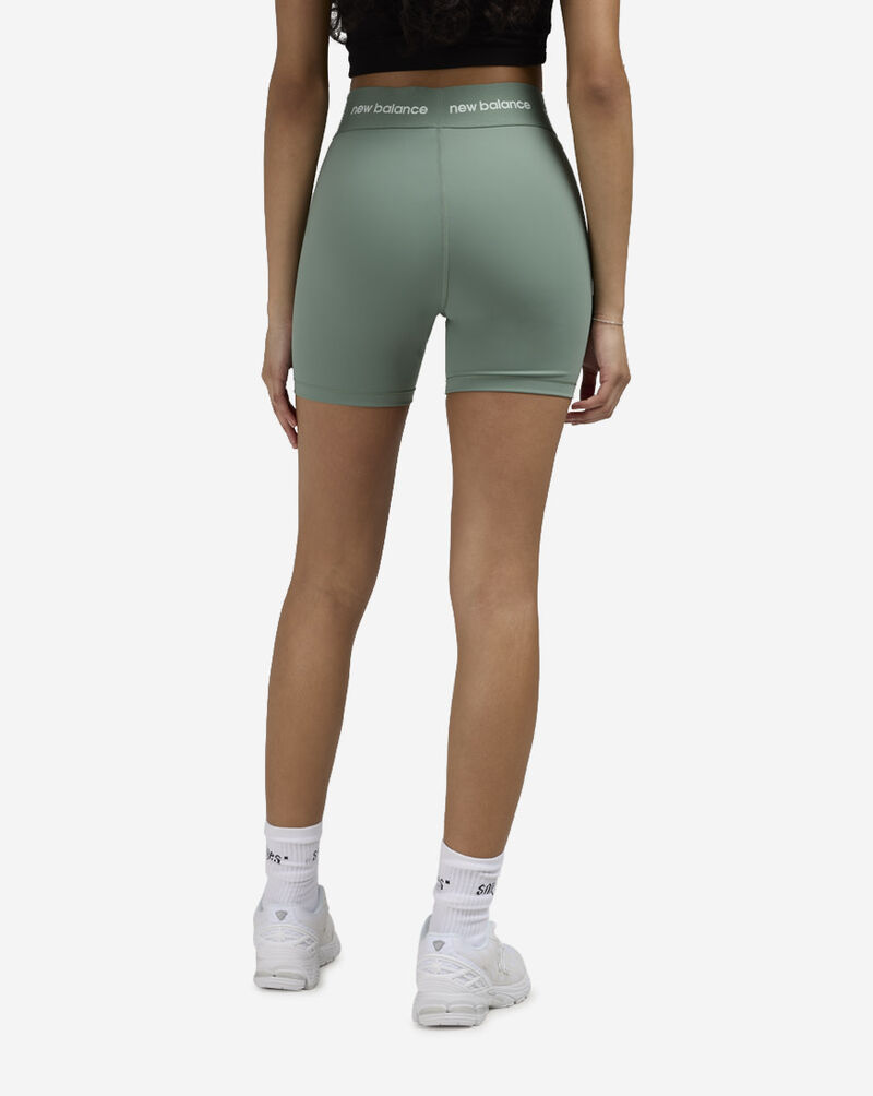 New Balance NB Sleek High Rise Banded 5in Sport Shorts WS51182-DKJ Green 2