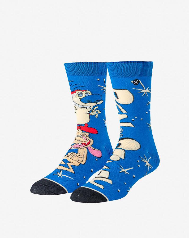 Odd Sox Ren and Stimpy Hilarious Knit Socks OSRNSLOGO Multi 1