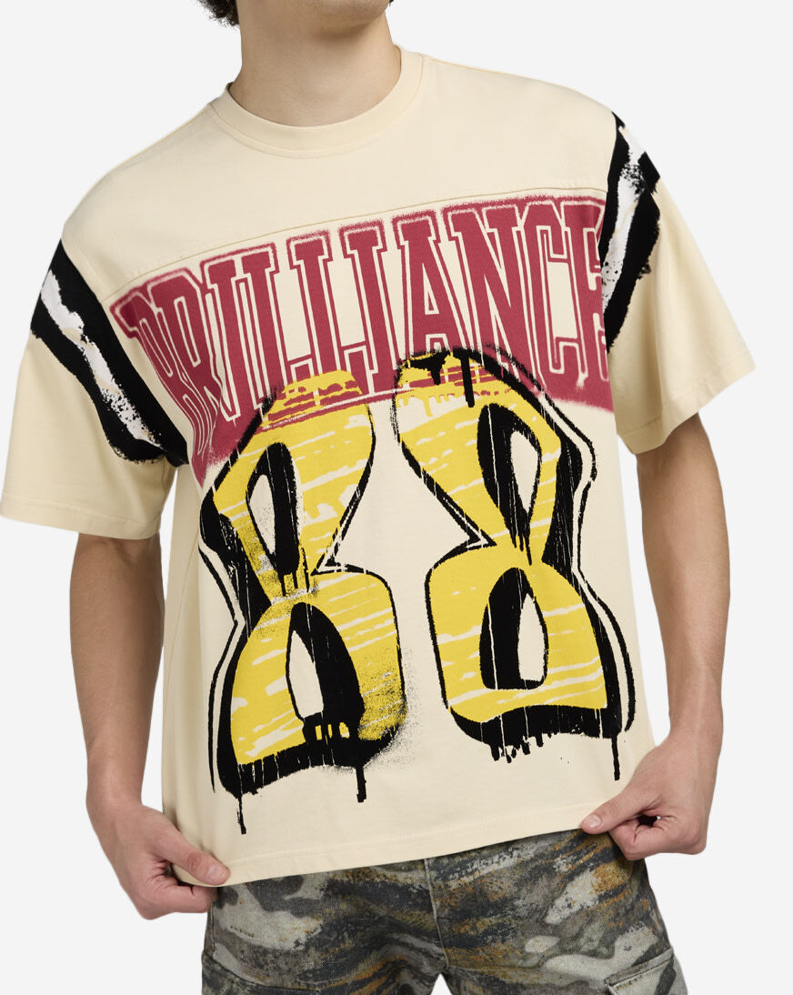 Shop Smoke Rise Victory Flocking Crop Tee KT25578SN-WOOD grey