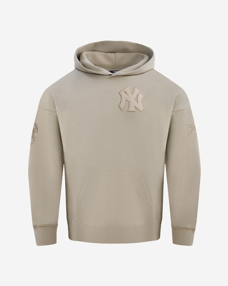 PRO STANDARD New York Yankees Neutral Drop Shoulder Fleece Pull Over Hoodie LNY536852-TAU Beige 1