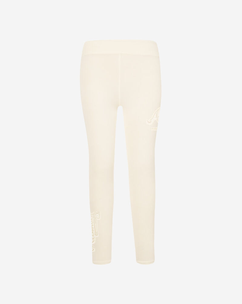 PRO STANDARD Big Girls' Atlanta Braves Neutral Legging LABBG314993-EGG cream 1