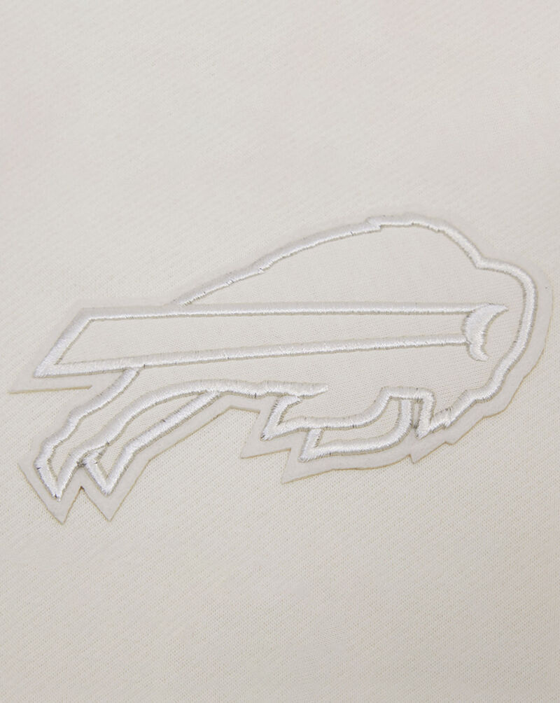 PRO STANDARD Buffalo Bills Neutral Drop Shoulder Fleece Pull Over Hoodie FBB544730-EGG cream 2