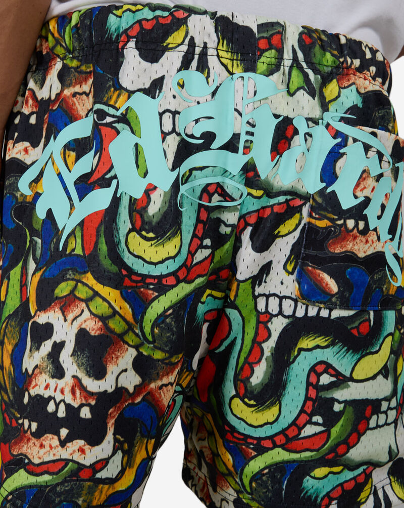 Ed Hardy Skull Printed Mesh Short EHM800415-MUL Multi 4