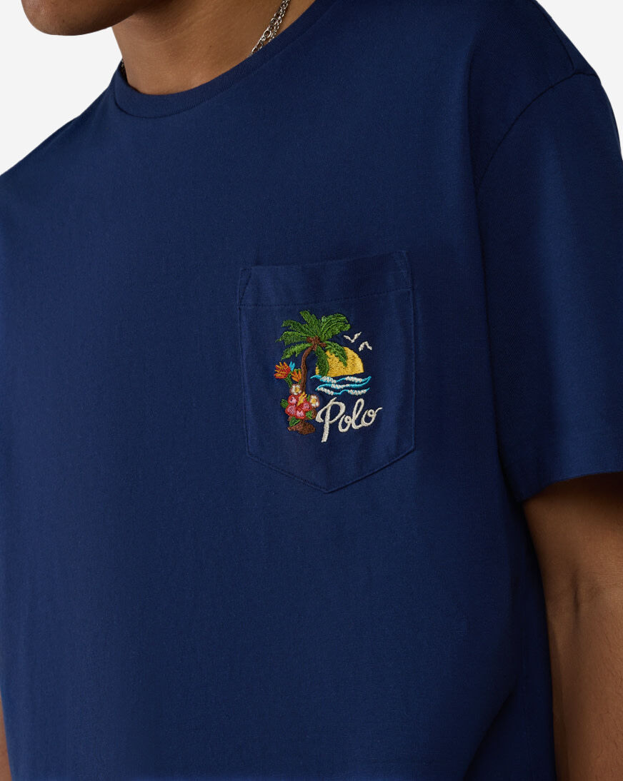 Shop Polo Ralph Lauren Novelty Tropical Embroidery Graphic Tee