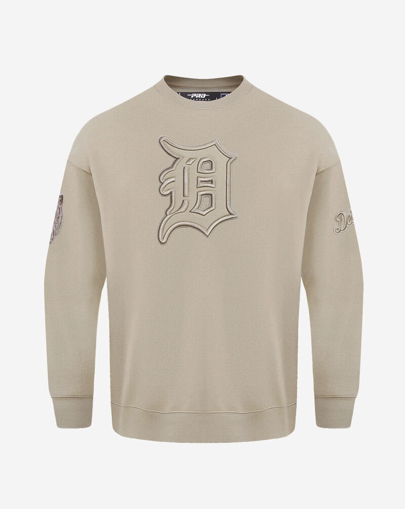 PRO STANDARD Detroit Tigers Neutral Drop Shoulder Fleece Crewneck LDT537629-TAU Beige 1