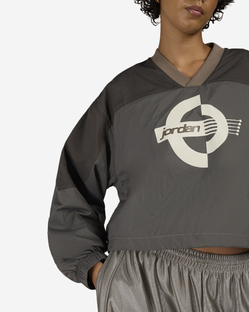 Shop Jordan Brooklyn Woven Long-Sleeve Graphic Pullover IF1077-040