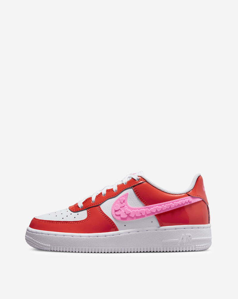 Nike Kids Air Force 1 (White/Picante Red) 6.5Y