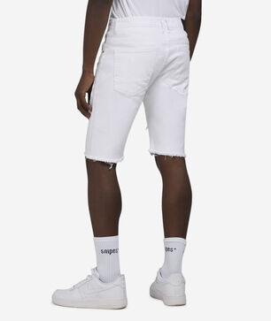 Distressed Rip and Repair Denim Shorts