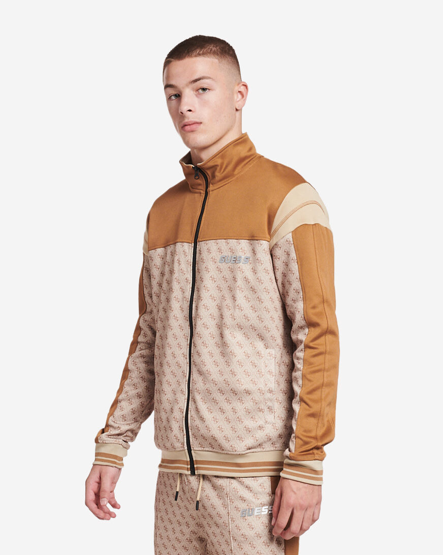 Guess originals field stripe sweatshirt on sale