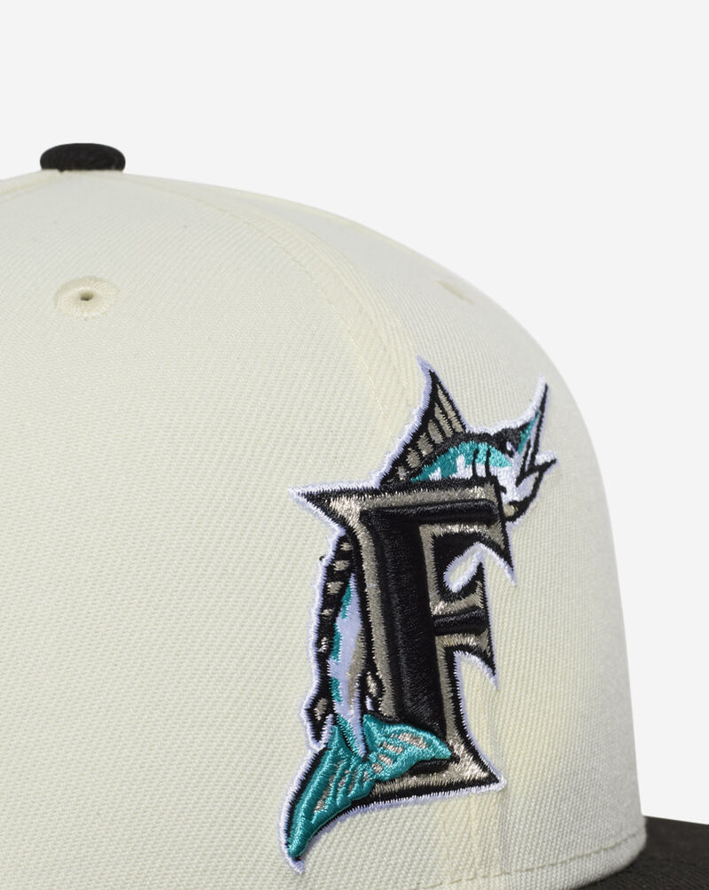 New Era 59Fifty Florida Marlins F Logo Fitted Hat 60439363 White 2