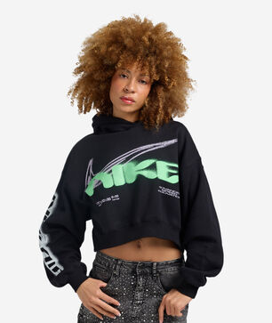 Studio Fleece Medium Weight Cropped Oversized Pullover Hoodie