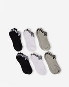 6-Pack Double Bar Polo No Show Socks