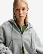 Nike Studio Fleece Medium Weight Oversized Full-Zip Cropped Hoodie IM8499-063 Grey 4