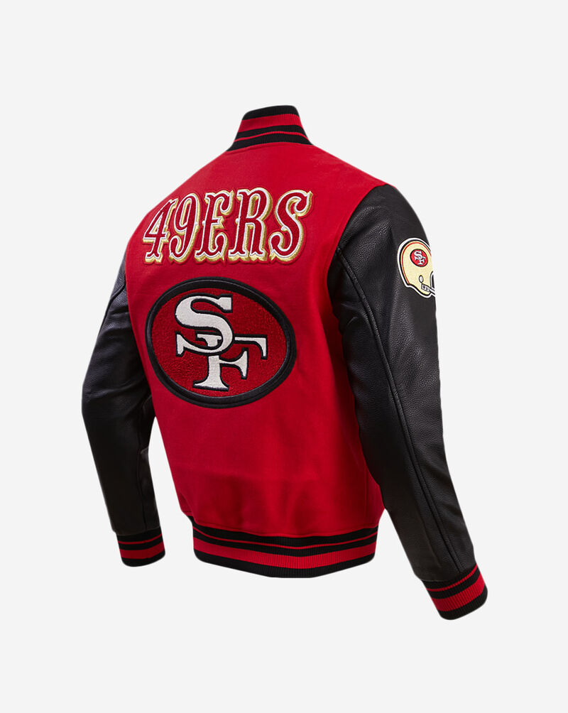 PRO STANDARD San Francisco 49ers Retro Classic Rib Wool Varsity Jacket FS4643598-RBK Red 3