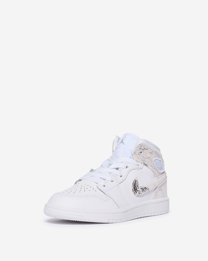 Shop Jordan Little Kids' Air Jordan 1 Mid IR2317-100 white
