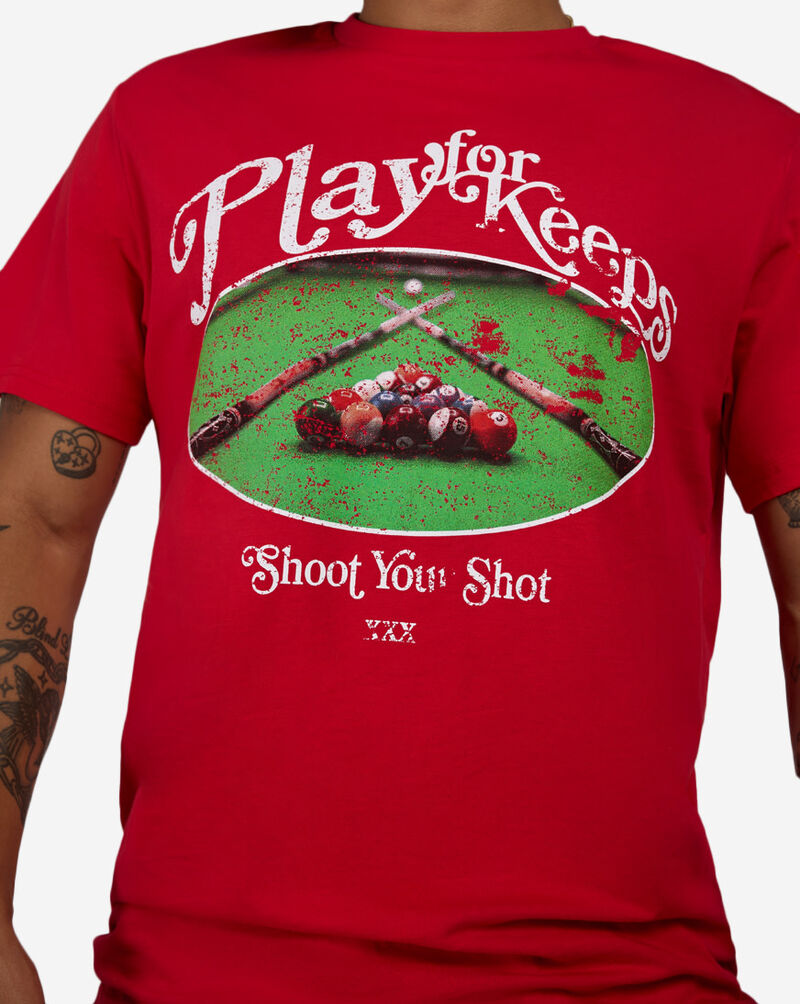 Urban Classics Play For Keeps Tee MTUS694-US-00491 Red 3