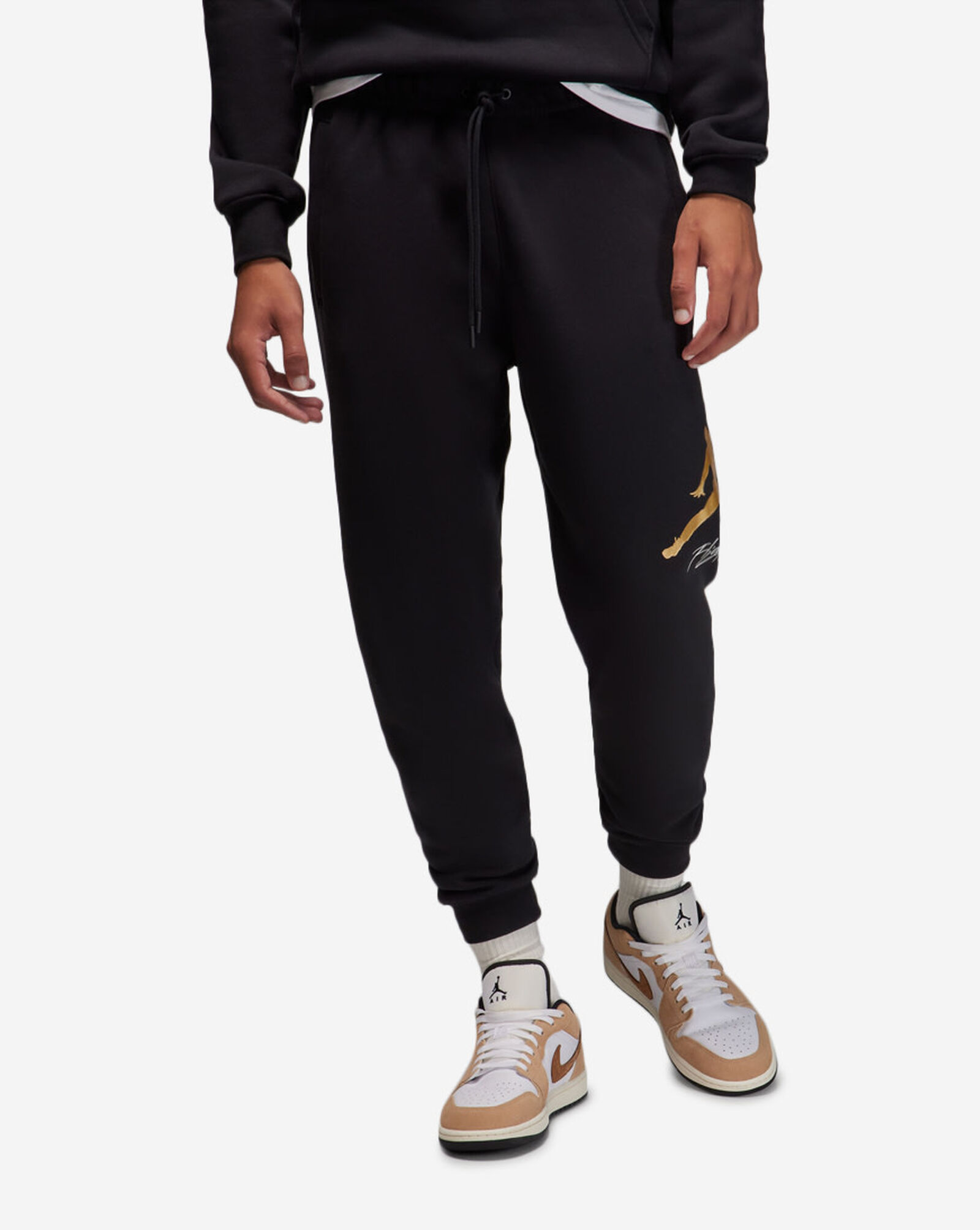 black and gold jordan pants