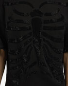 Skeleton Print Terry Cropped Tee