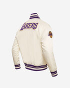 PRO STANDARD Los Angeles Lakers Retro Classic Rib Satin Jacket BLL656003-EPU cream 3