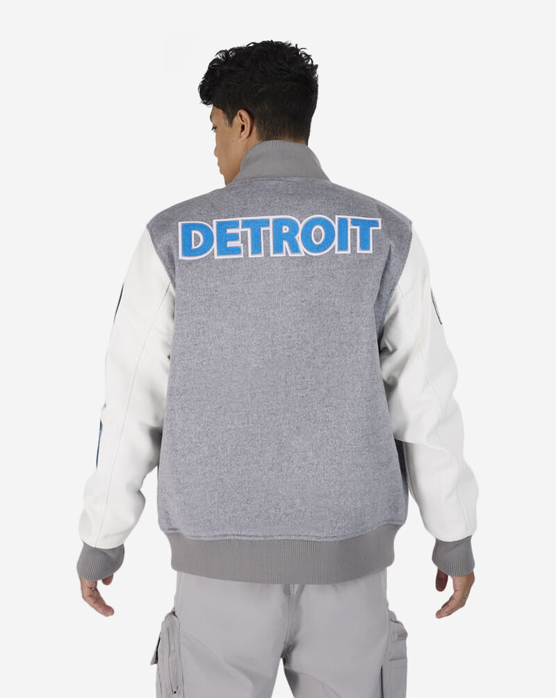 PRO STANDARD NFL Detroit Lions Varsity Jacket FDL6410276-GRW Grey 4