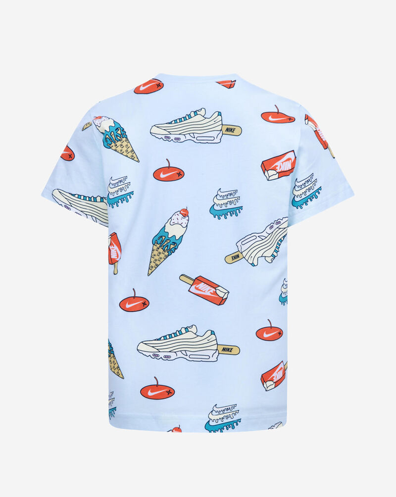 Nike Little Kids' Sole Food Print Basic Tee 86M101-G25 Blue 3