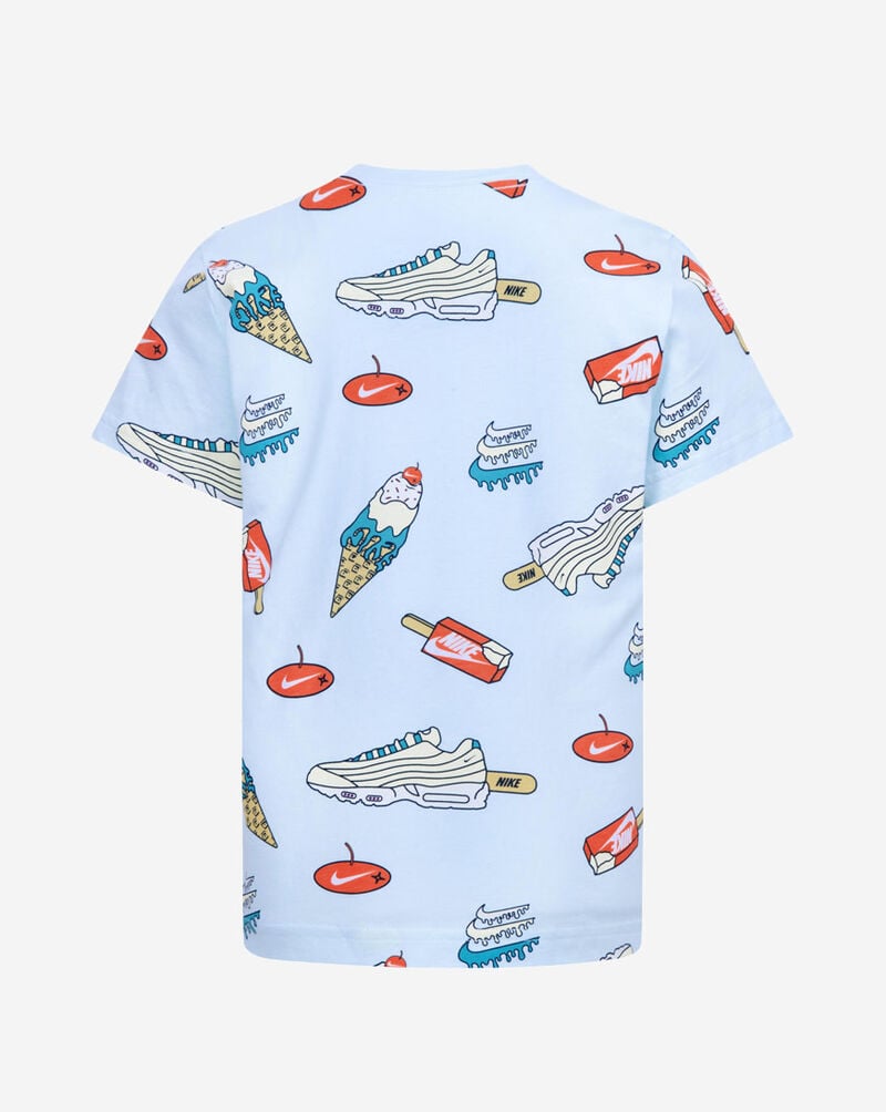 Nike Little Kids' Sole Food Print Basic Tee 86M101-G25 Blue 3