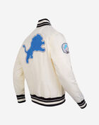 PRO STANDARD Detroit Lions Retro Classic Rib Satin Jacket FDL643453-EBK cream 3