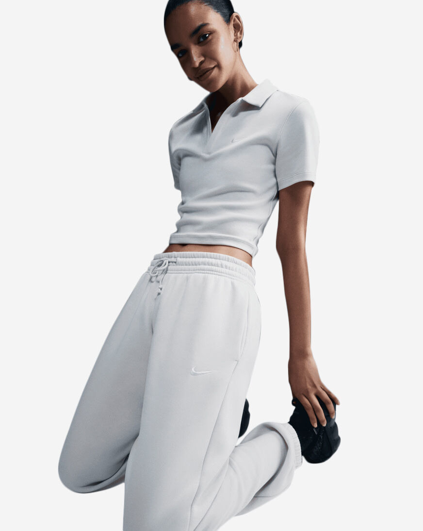 パンツ NIKE Woman Pants White FZ5996 133 Nike Solo Swoosh - Sweatpants for Woman - White - FZ5996-133