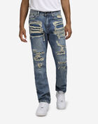 Decibel Heavy Rips and Repair Jeans DECWB453-MED Blue 1