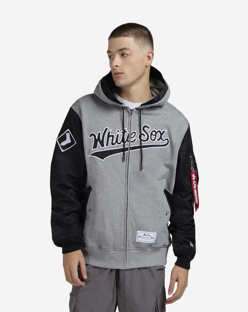 Shop New Era Alpha Industries Chicago White Sox Bomber
