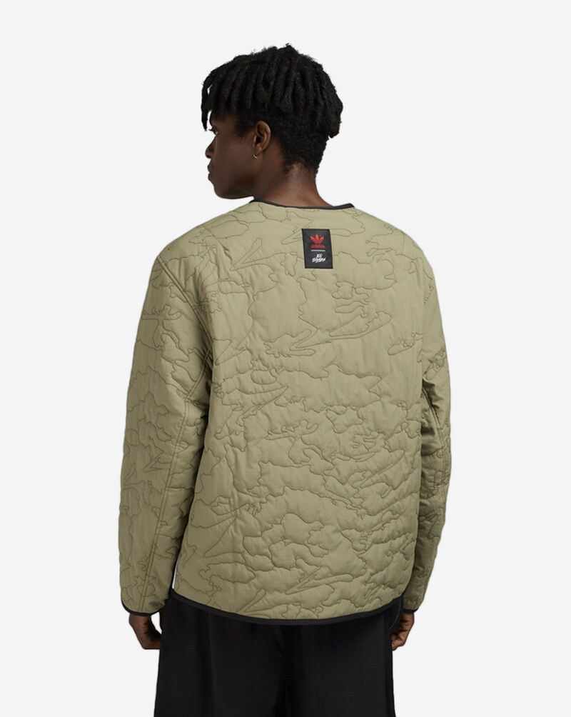 adidas adidas x 100 THIEVES All-Over Print Quilt Full-Zip Hoodie JM3257 Grey 2