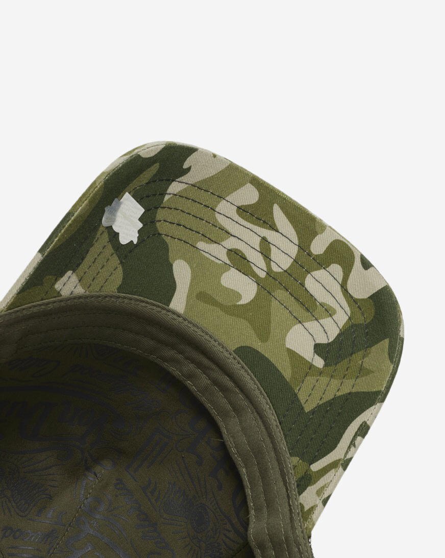 Shop Von Dutch Camo Trucker Hat VDHH0034-OLIVE-CANVAS green