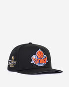 New Era 9Fifty New York Knicks Upside Down Script A-Frame Snapback Hat 71099386 Black 1