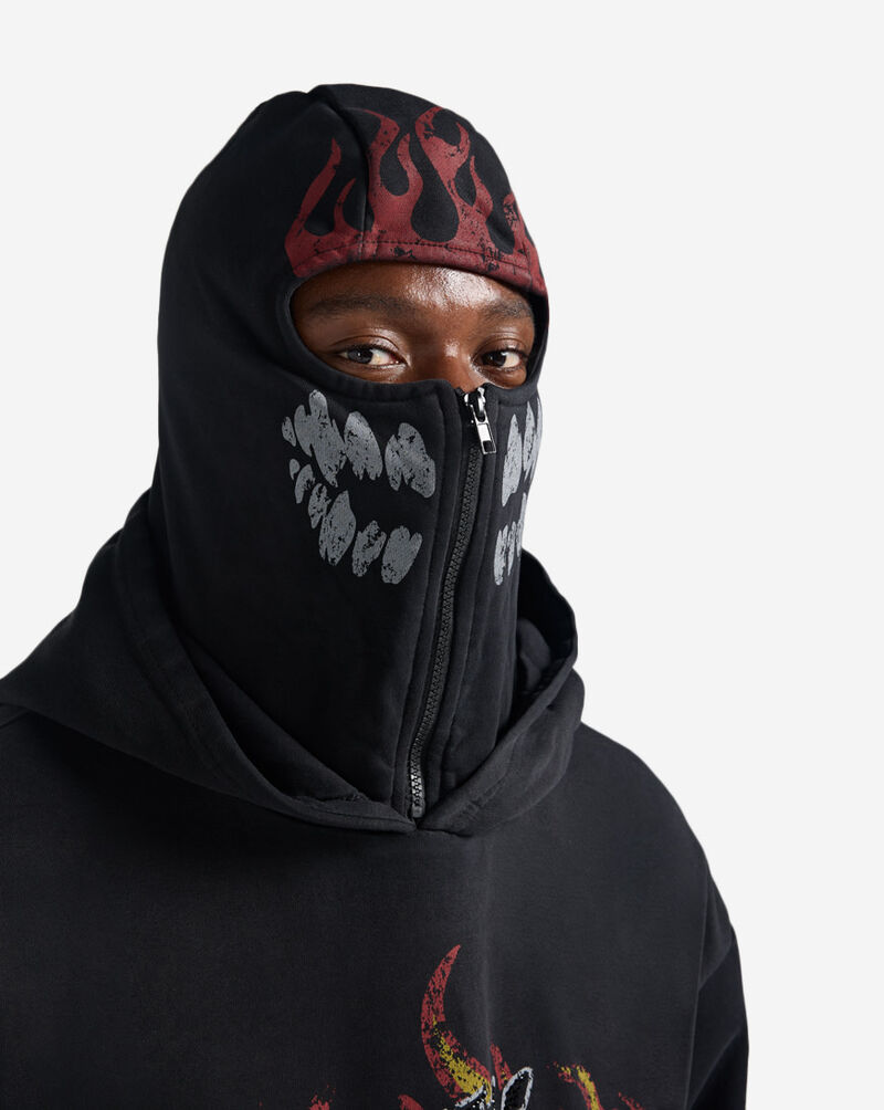 Decibel Flames Balaclava Hoodie DCB030-BLK Black 4