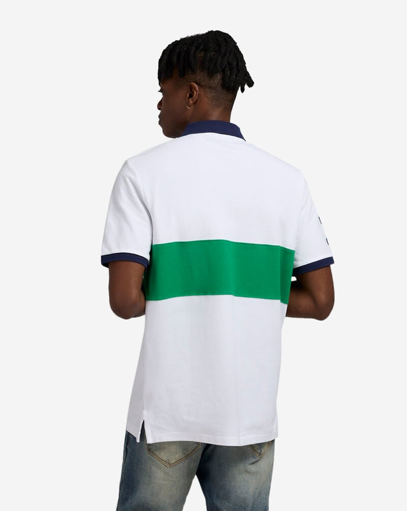 Polo Ralph Lauren Custom Slim Fit Big Pony Mesh Polo Shirt 710861151007-GRN White 2