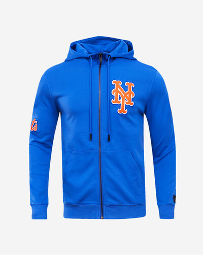 New York Mets Classic Chenille Double Knit Full-Zip Hoodie 