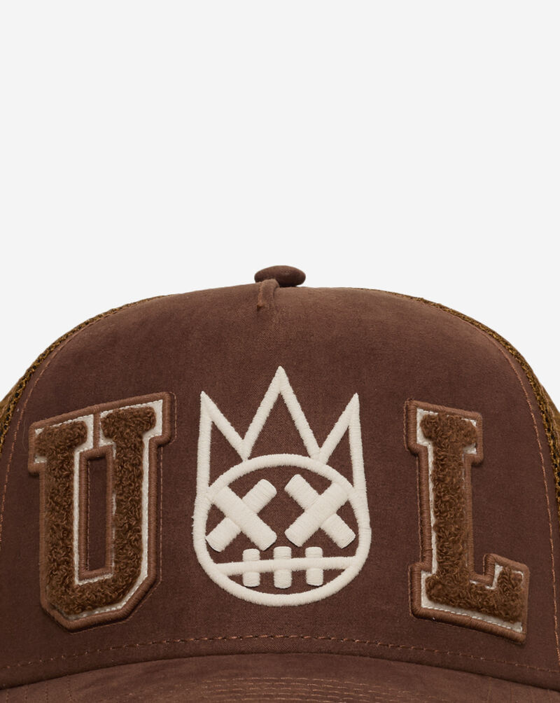 Cult of Individuality Logo Mesh Back Cult Chenille Suede Trucker Hat 625BC-CH105A Brown 2