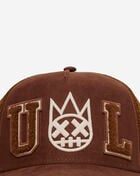 Cult of Individuality Logo Mesh Back Cult Chenille Suede Trucker Hat 625BC-CH105A Brown 2