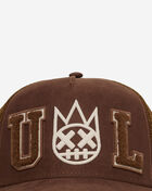 Cult of Individuality Logo Mesh Back Cult Chenille Suede Trucker Hat 625BC-CH105A Brown 2