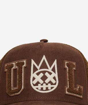 Logo Mesh Back Cult Chenille Suede Trucker Hat