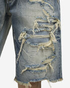 Distressed Rip Repair Denim Shorts